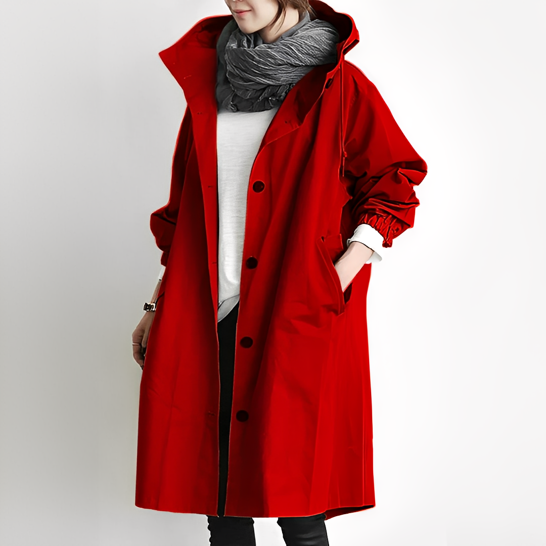 Kyla - Komfortabler Trenchcoat mit Kapuze für Damen
