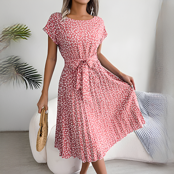 Lyka - Elegantes kurzärmeliges Sommerkleid für Frauen