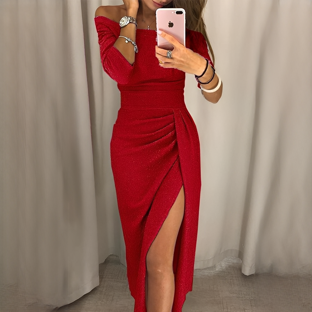 Cristy - Elegantes Kleid mit schulterfreien Trägern für Frauen