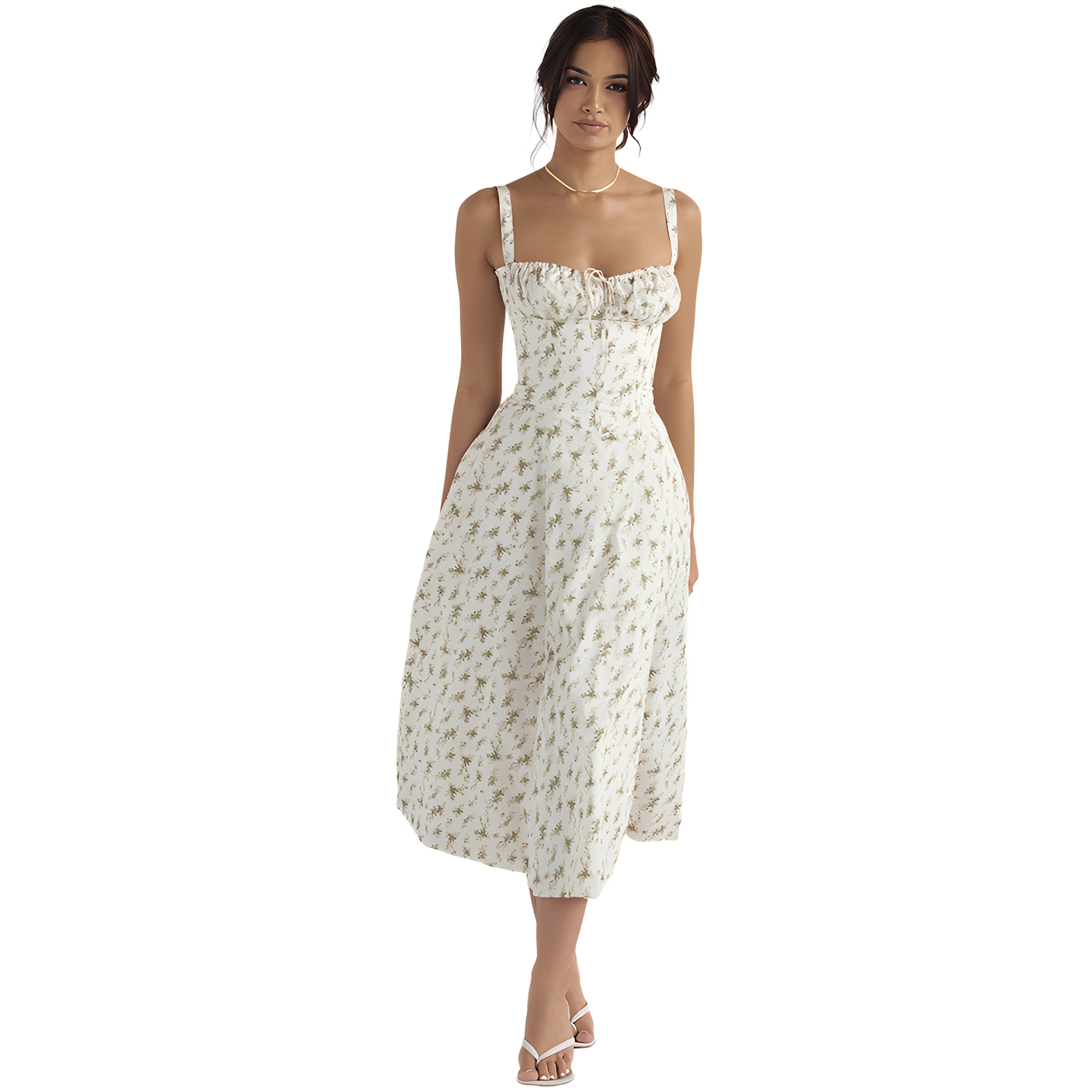 Irene - Stilvolles Damen-Midikleid mit Korsett