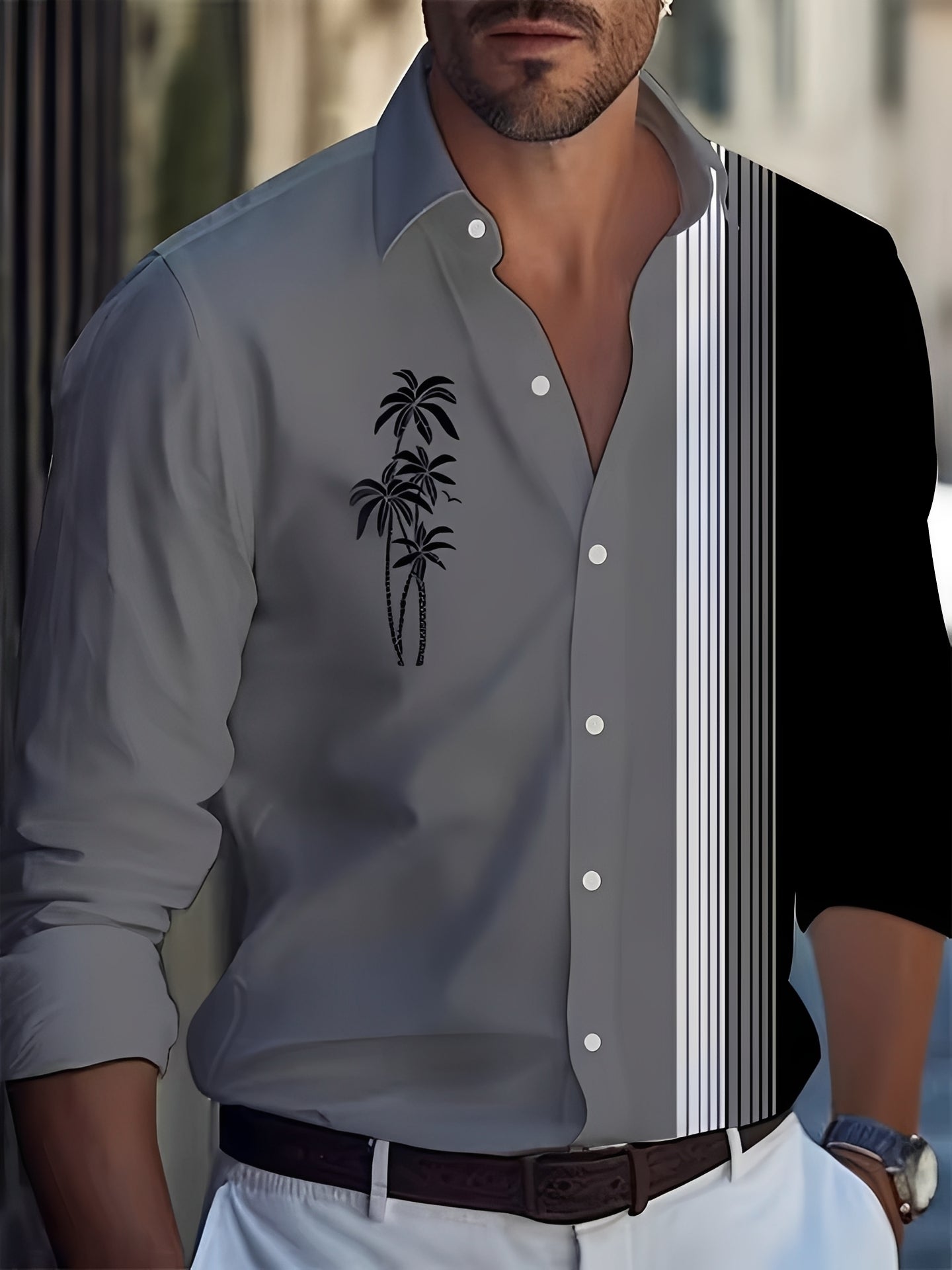 Archie - Elegantes Herrenhemd mit Knopfleiste