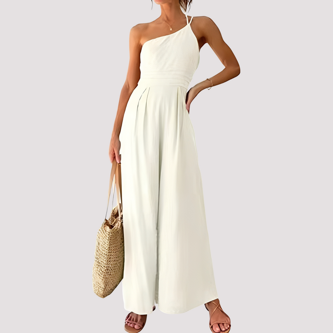 Carla - Schicker Jumpsuit für Damen mit einem Schulterträger und weitem Bein