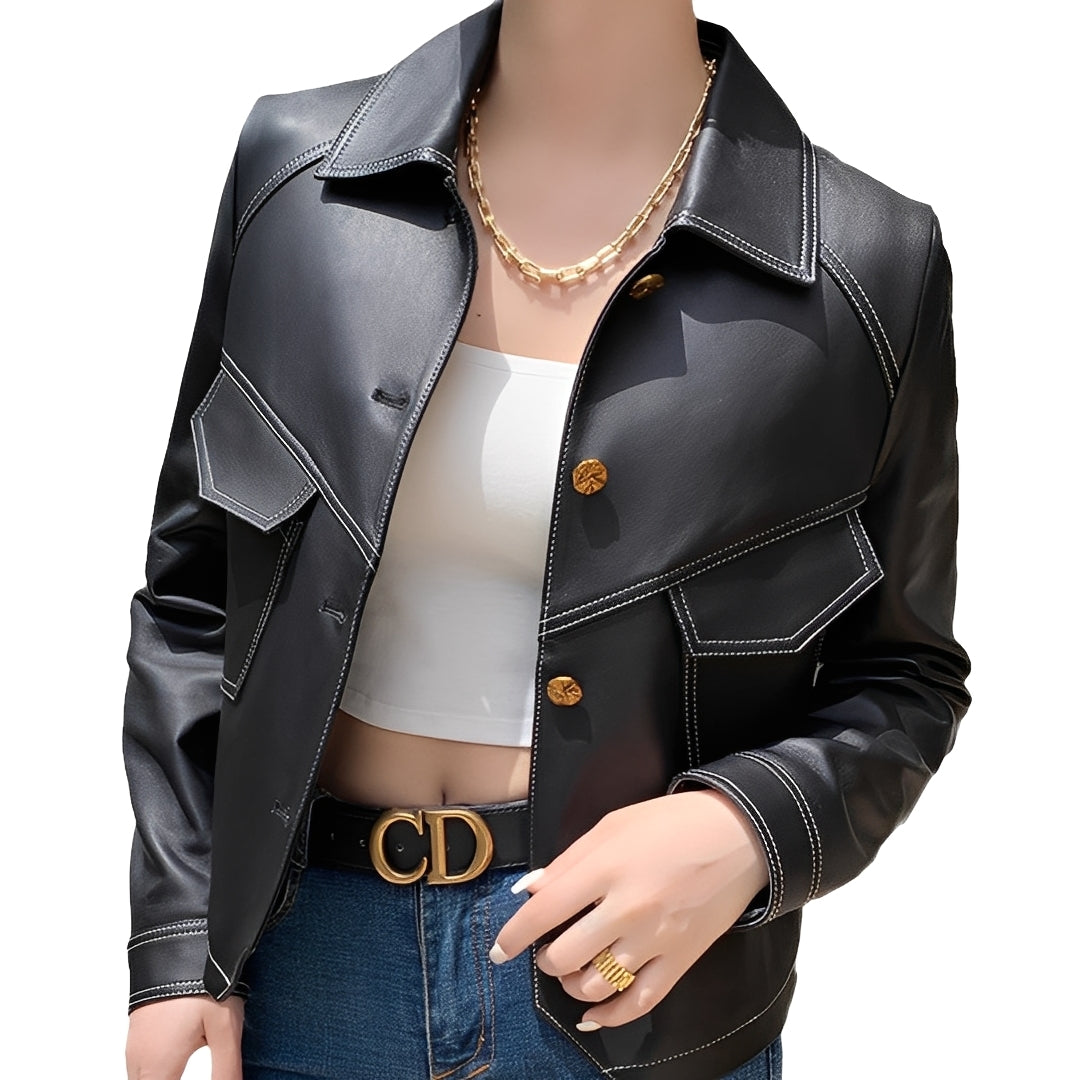 Karie - Schicke, schmale Damenlederjacke