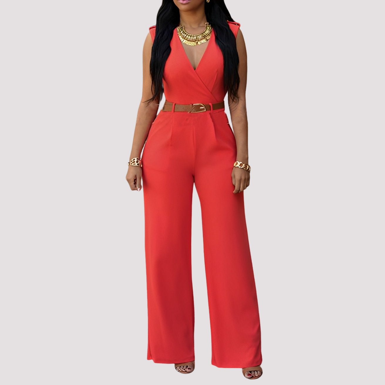 Esther - Schicker Jumpsuit mit Gürtel für Damen