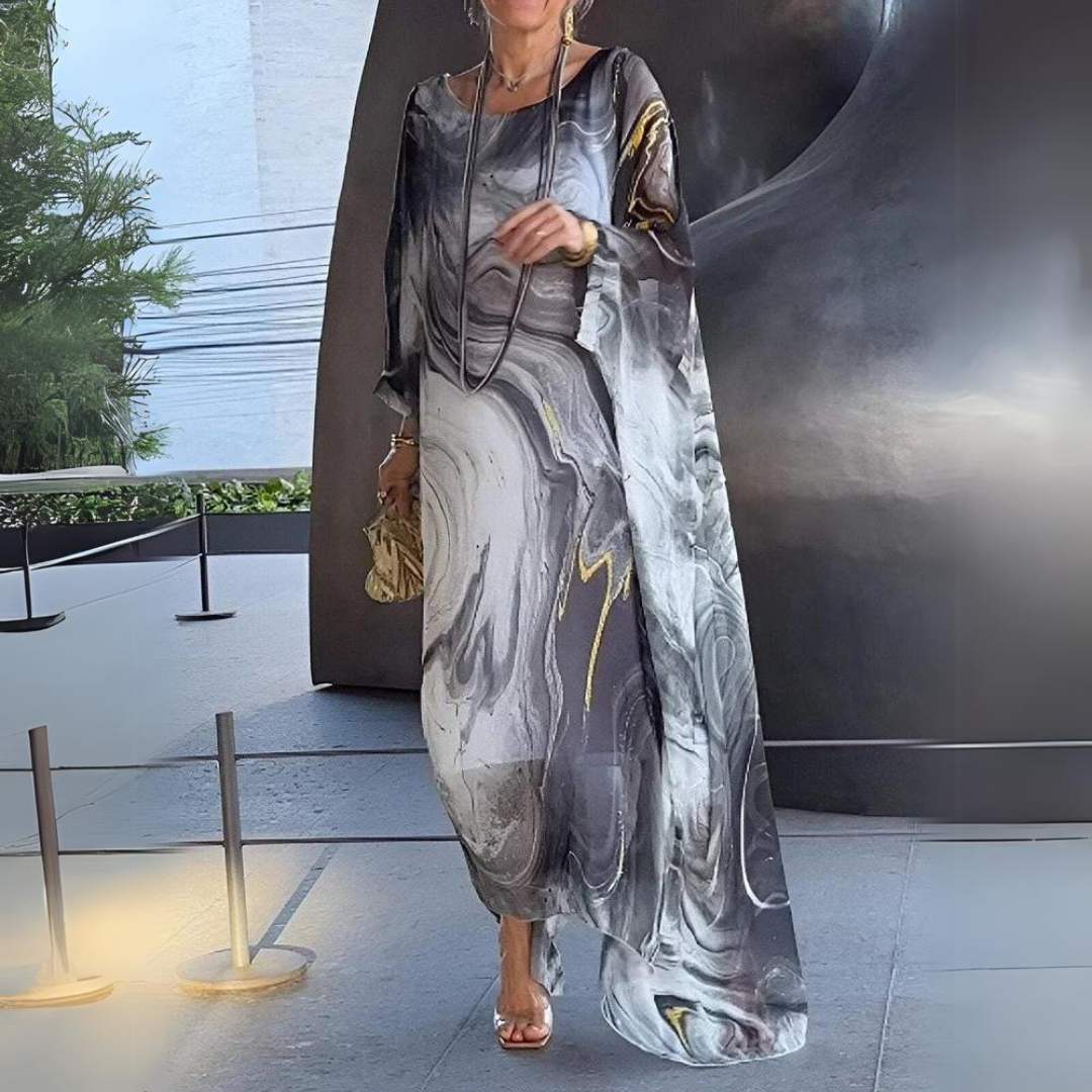 Aurora – Stilvolles Seidenkleid aus zartem Chiffon hergestellt