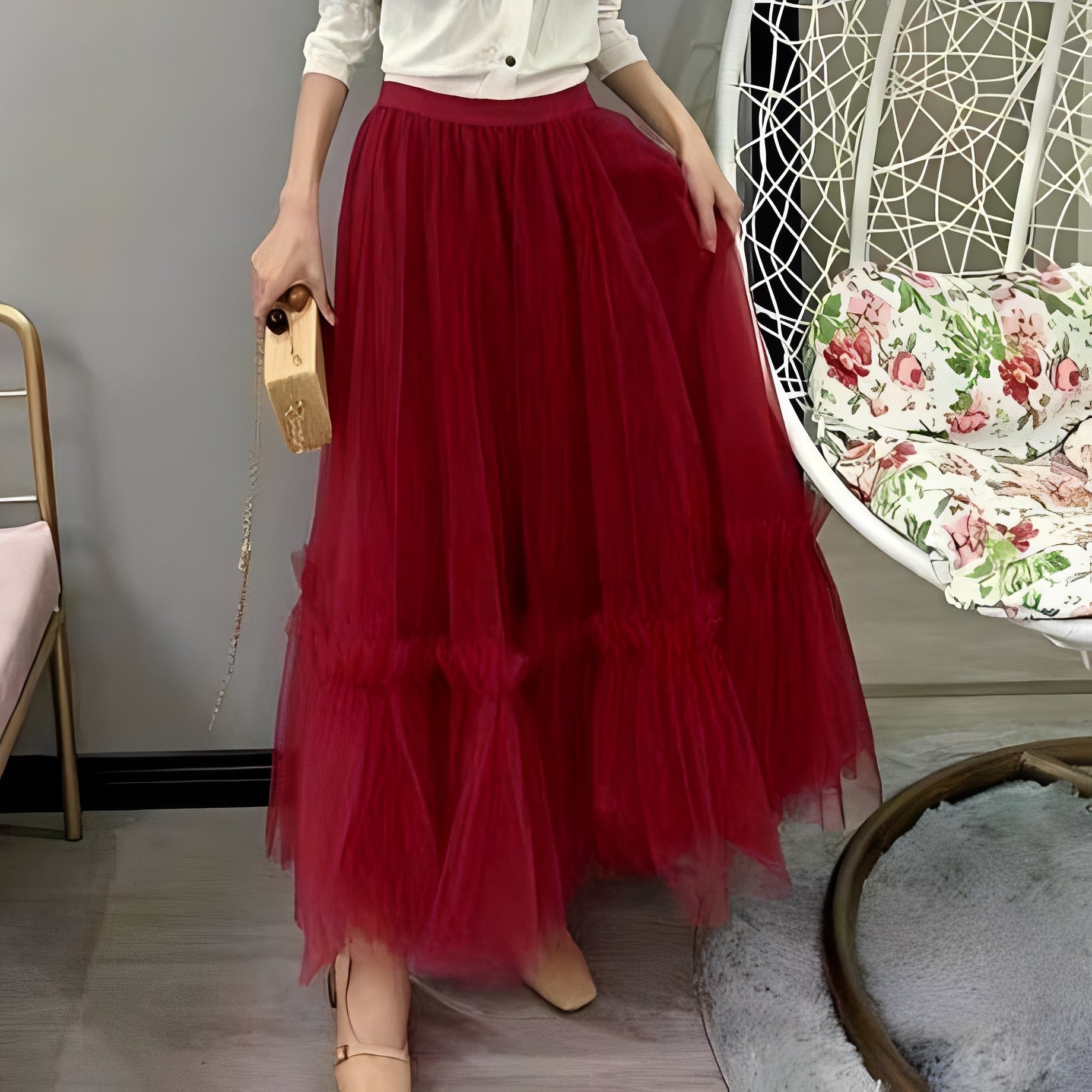 Madeline - Eleganter Volantrock für Frauen