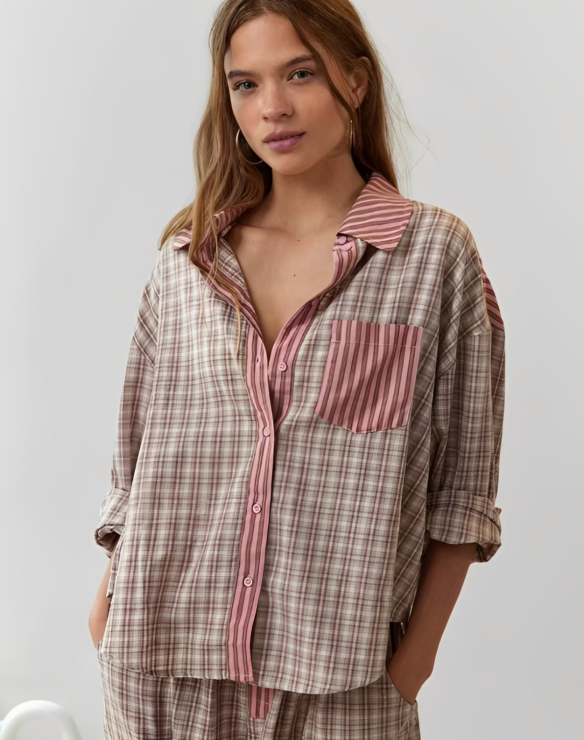 Sabrina - Entspanntes, bequem geschnittenes Damen-Pyjama-Set