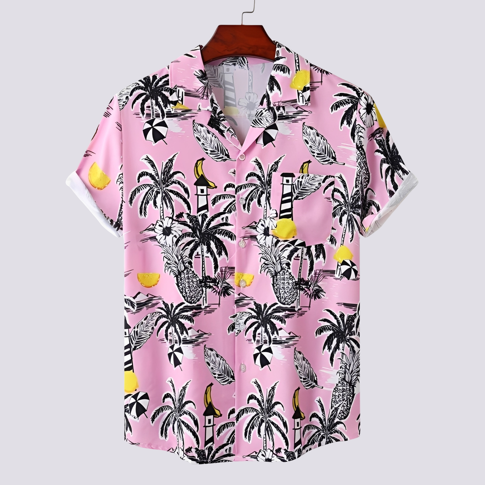 Ronan - Elegantes Herrenhemd mit hawaiianischem Muster
