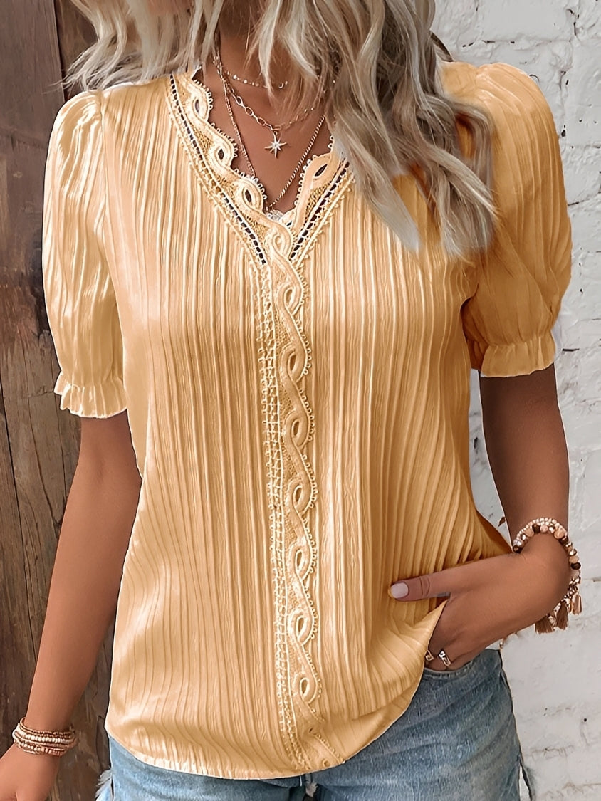 Kristina - Elegante Bluse mit V-Ausschnitt für Frauen