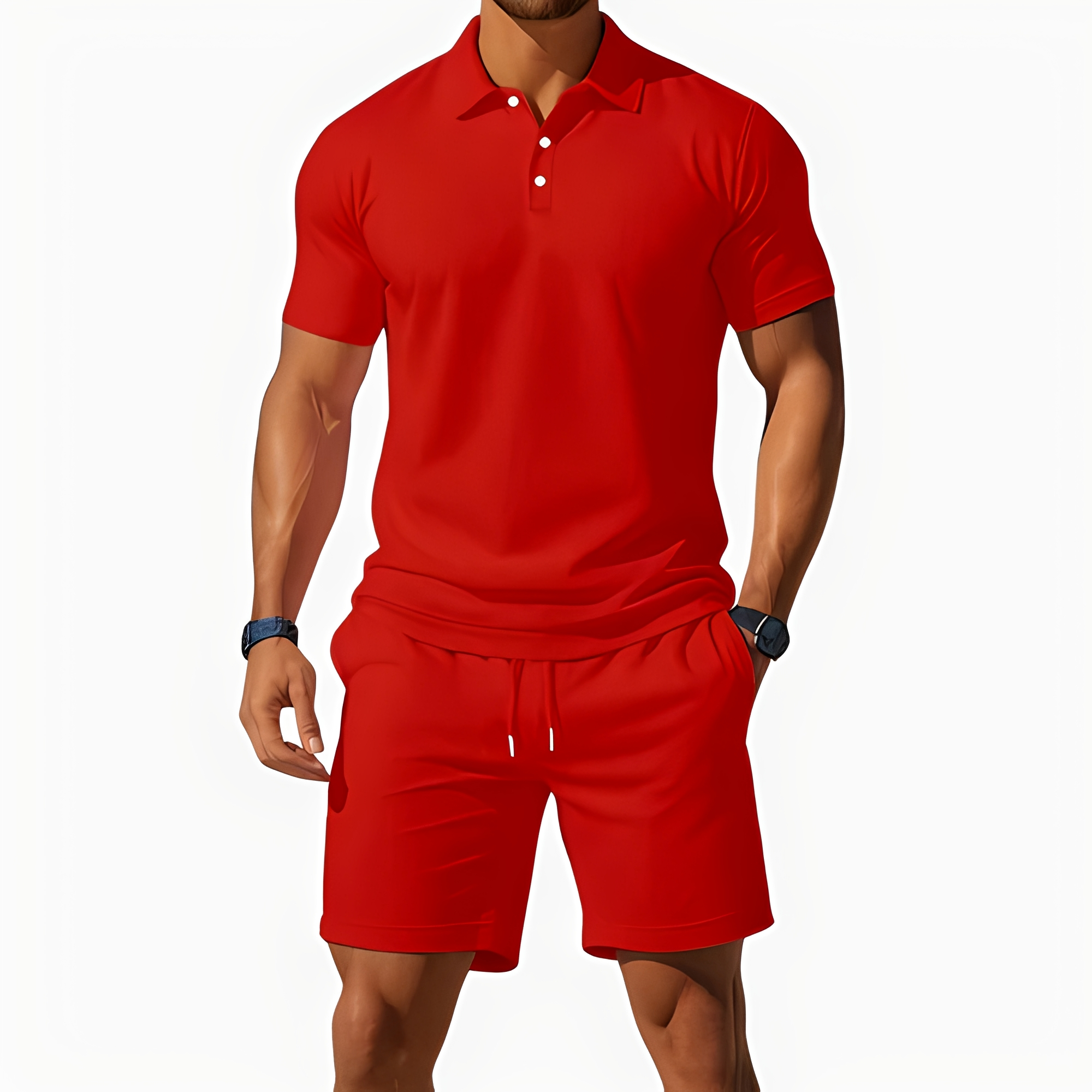 Aldrin - Trendiges Polo- und Shorts-Set für Männer
