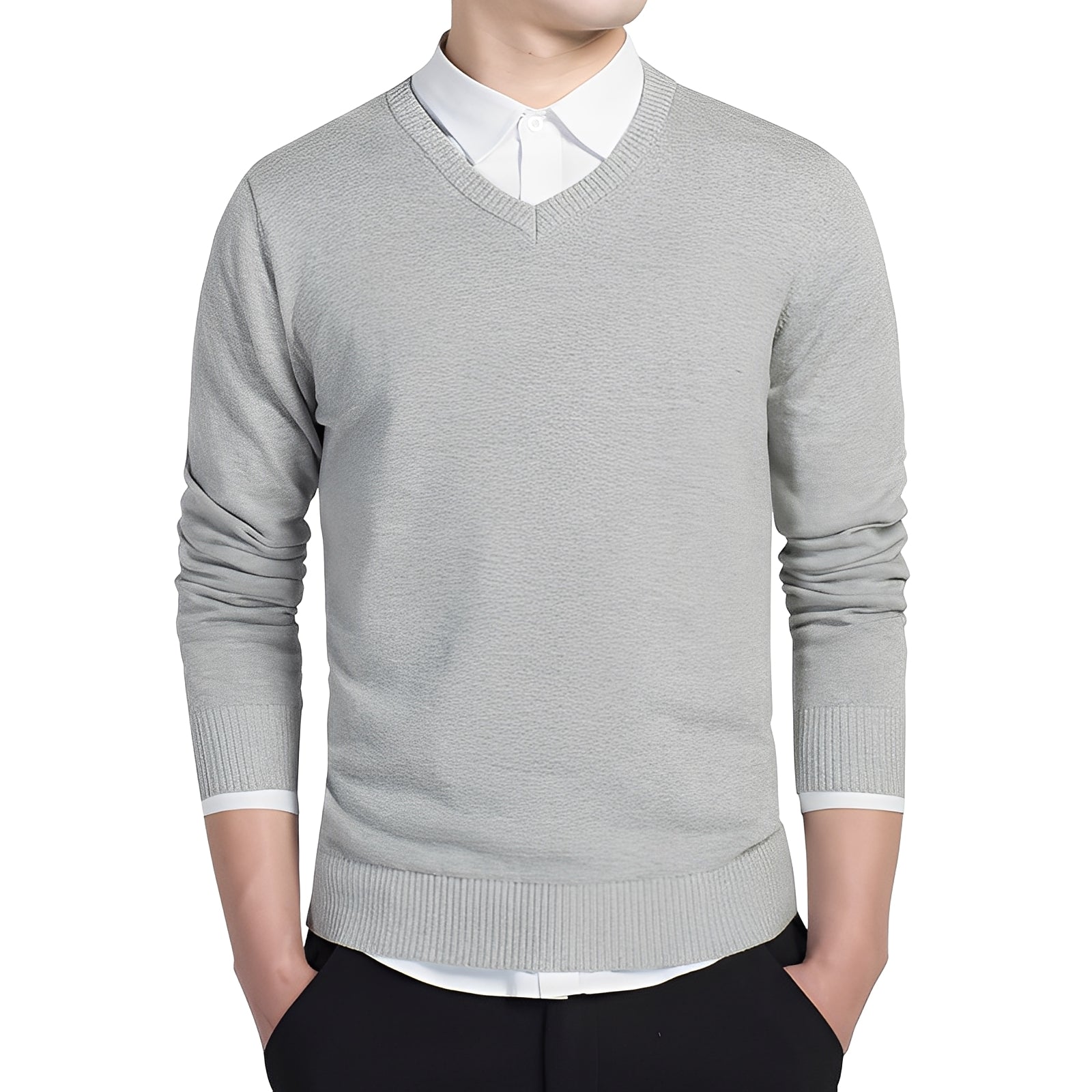 Tom – Herrenpullover mit V-Ausschnitt