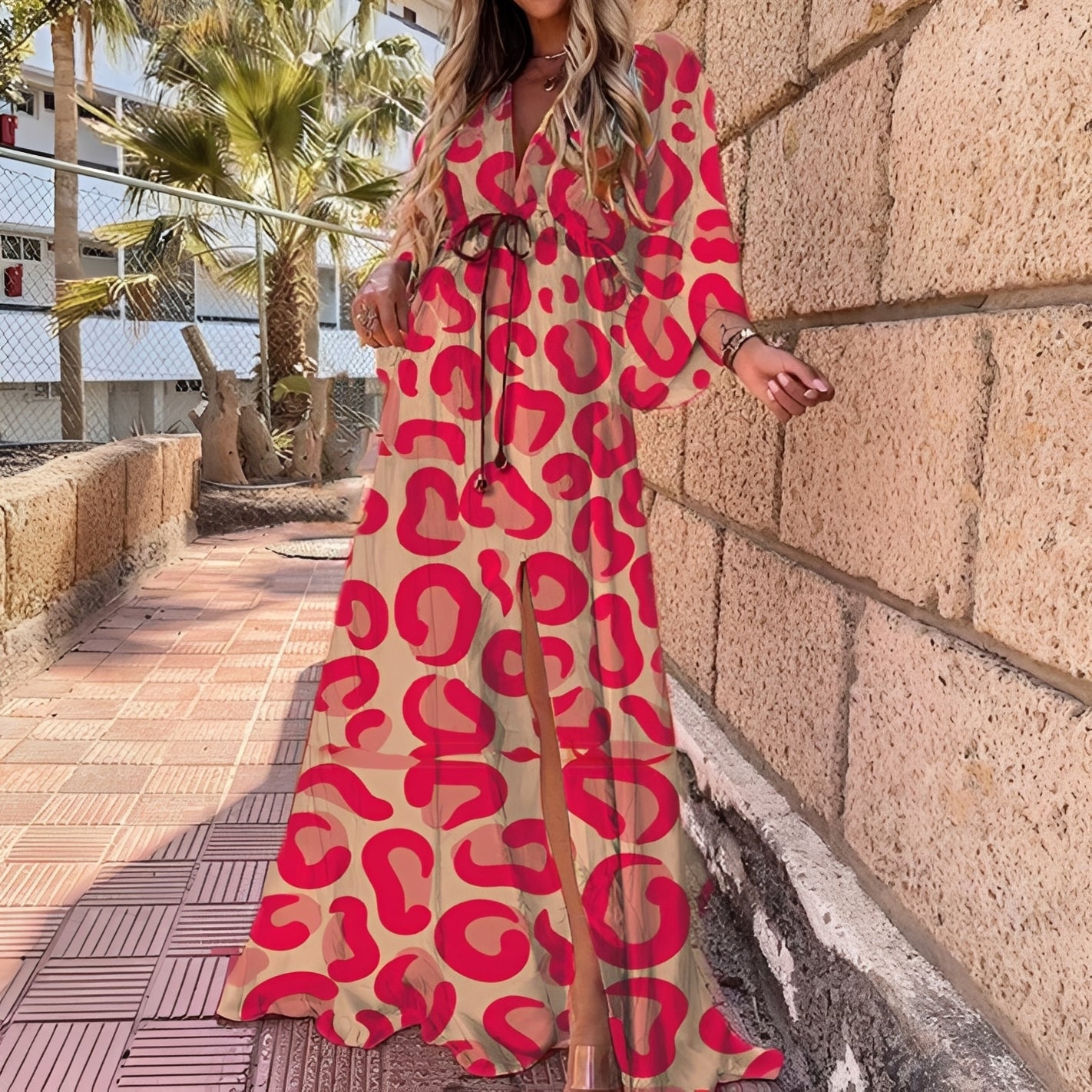Elizabeth - Elegantes, asymmetrisches Maxikleid für Damen