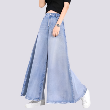 Cassie - Elegante Jeans mit weitem Bein für Frauen