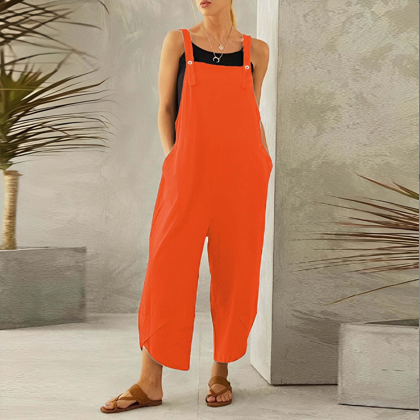 Gabrielle - Damen-Jumpsuit mit weitem Bein im lässigen Stil