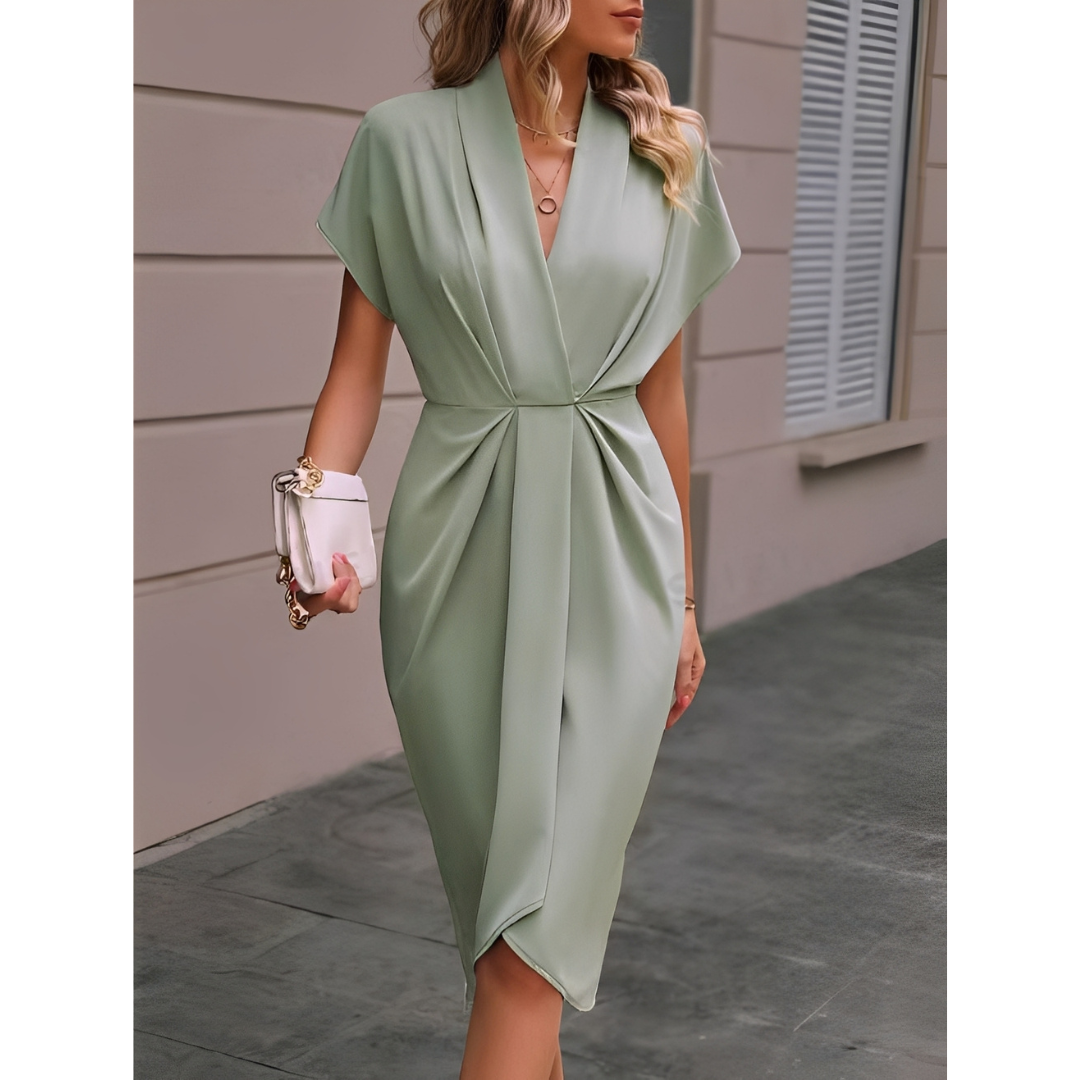 Vera – Stilvolles Midi-Wickelkleid