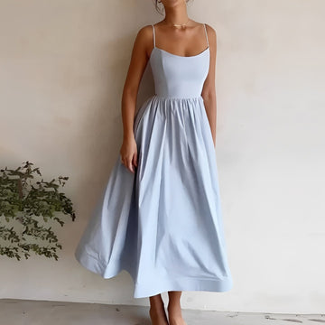 Maddie - Bequemes Damen-Midi-Kleid mit Trägern