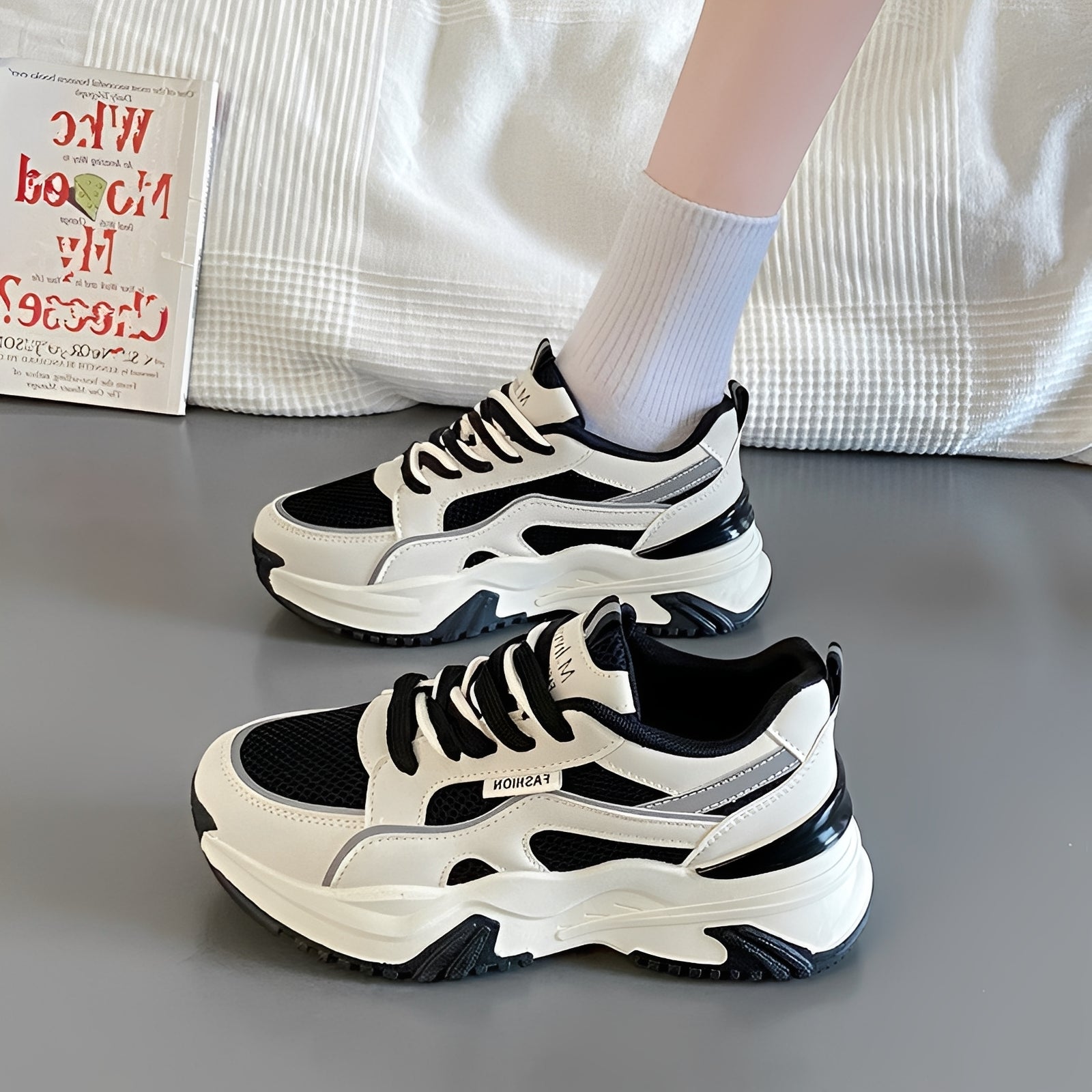 Rachel - Modische Mesh-Sneaker mit hohem Absatz für Damen