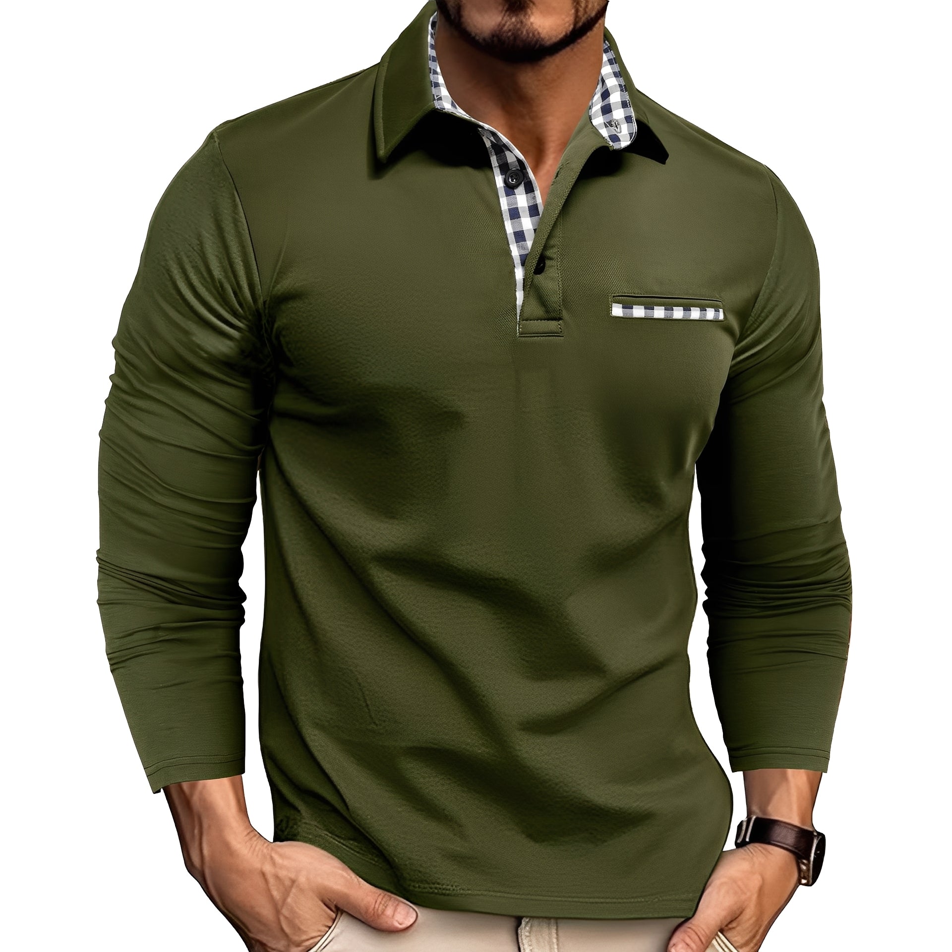 Charel - Elegantes Herren-Poloshirt mit langen Ärmeln