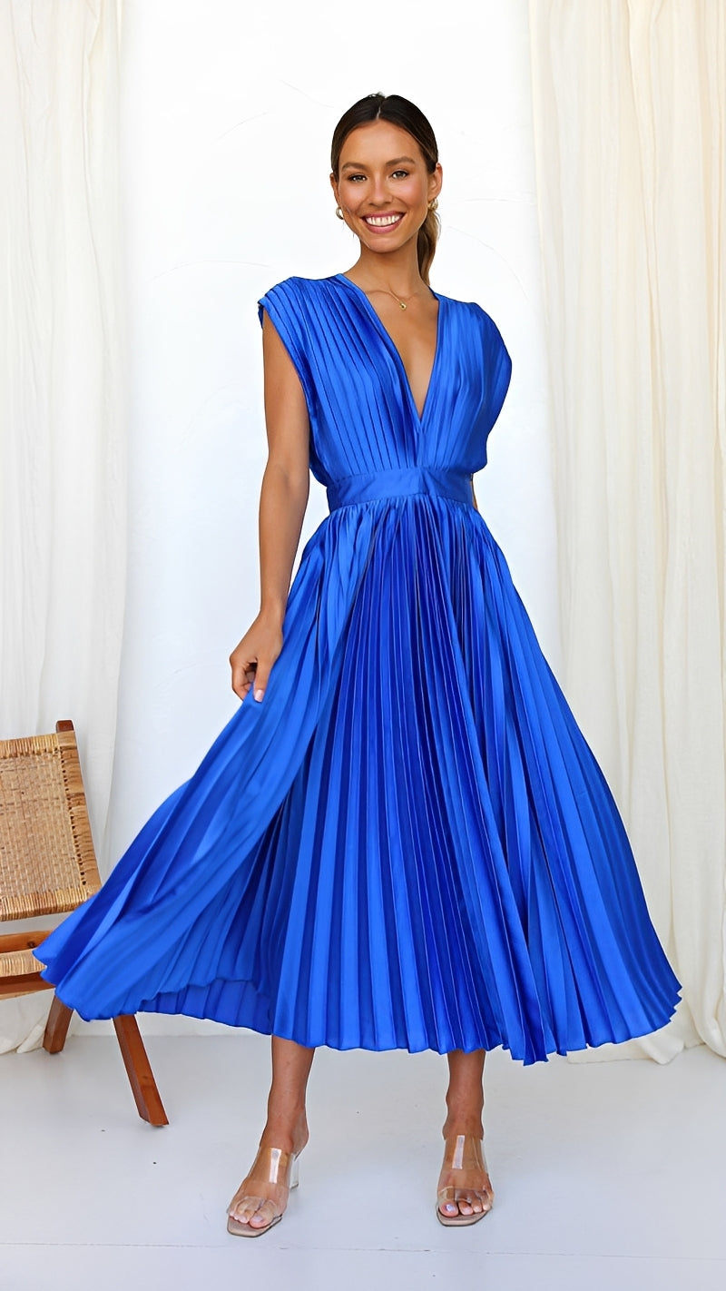 Alexia - Elegantes Midikleid für Damen mit V-Ausschnitt