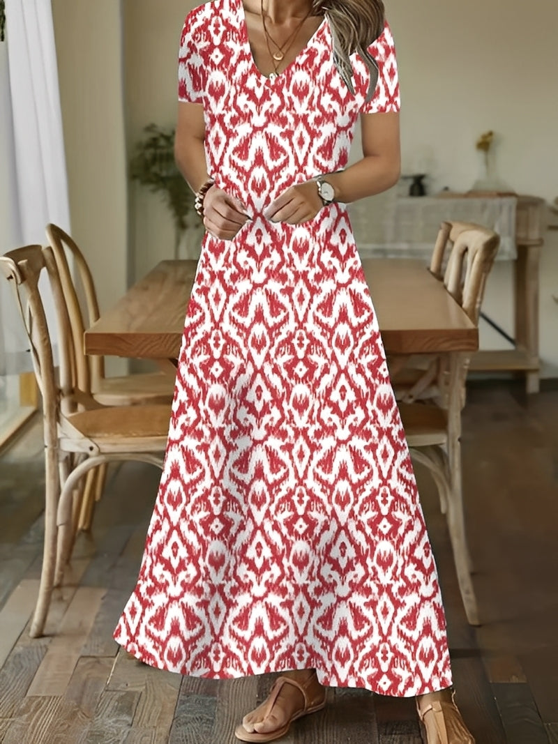 Alexia - Elegantes Maxikleid mit langen Ärmeln für Damen