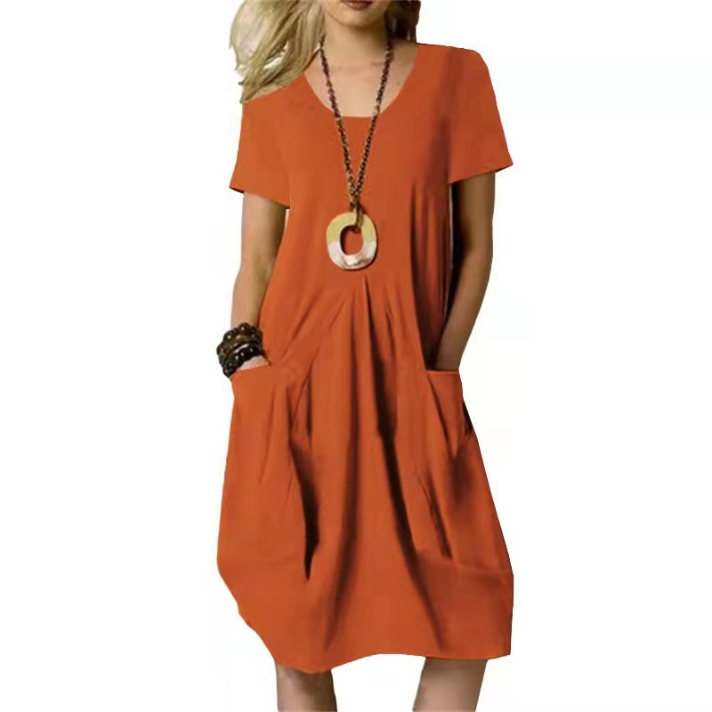 Carly - Lässiges und einfarbiges Sommerkleid