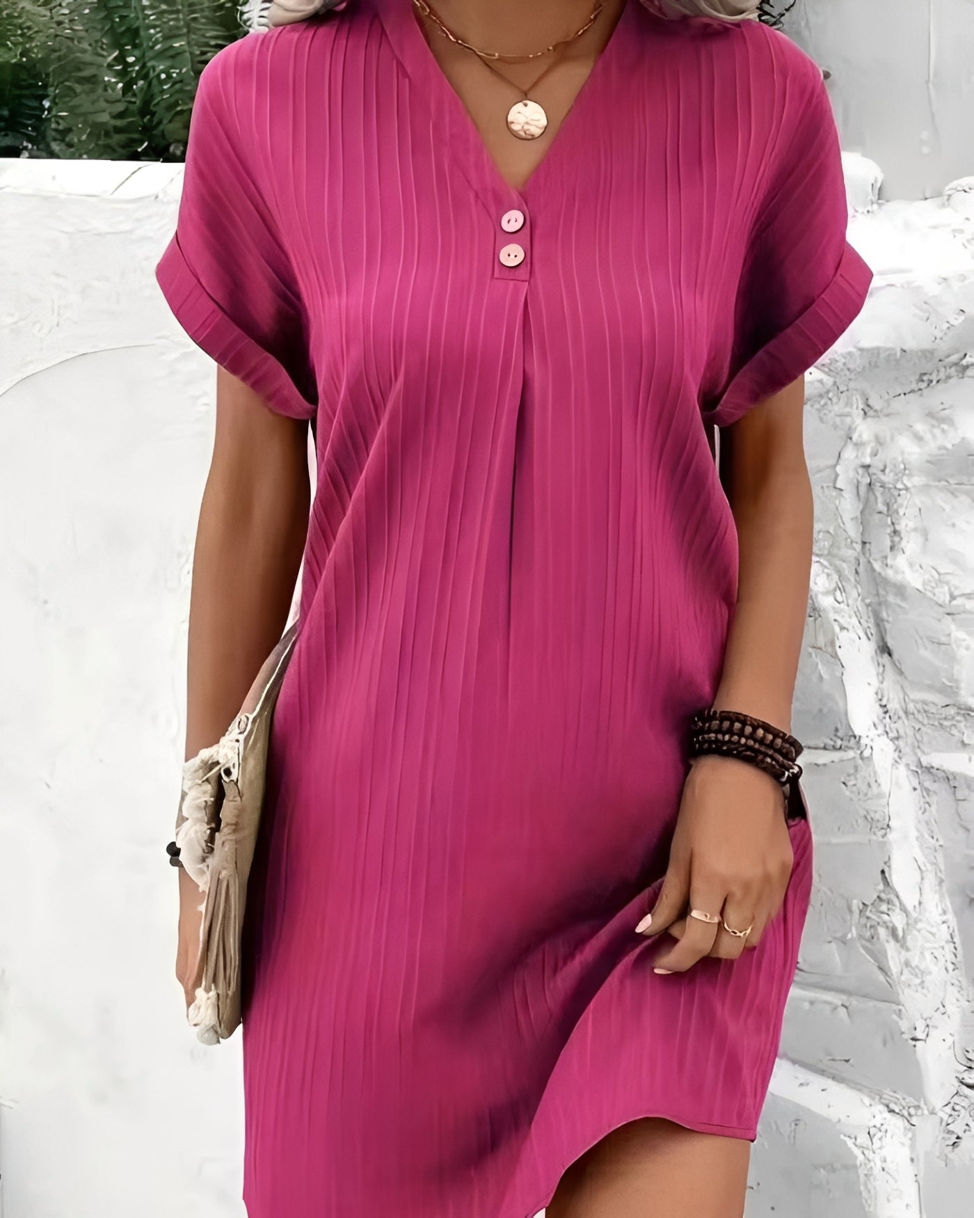Stacey - Legeres Minikleid mit V-Ausschnitt für Damen