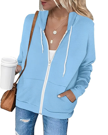 Alicia - Ein leichter Hoodie mit Reißverschluss und praktischen Taschen
