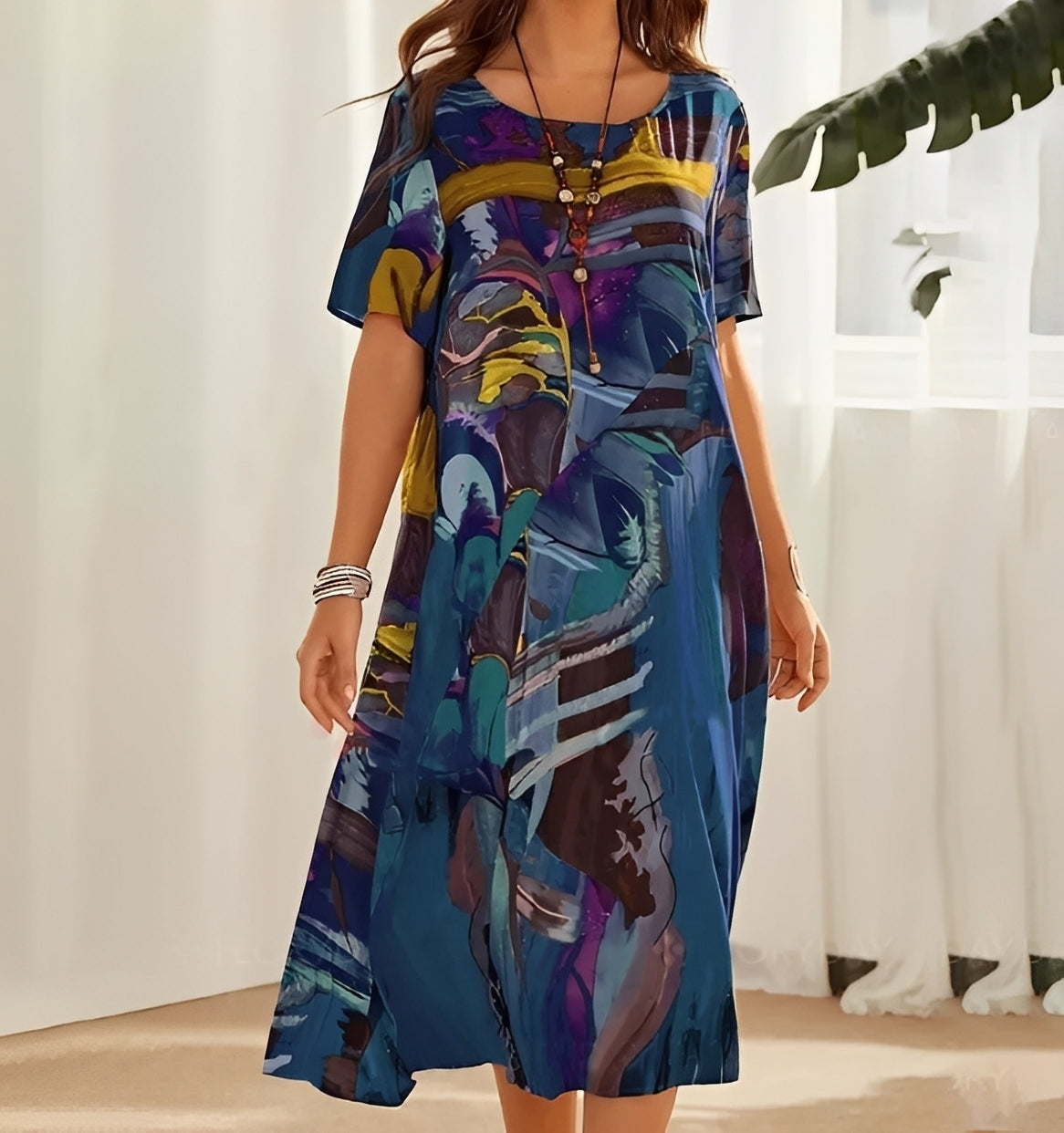Theresa - Lässiges bedrucktes Kleid für Frauen