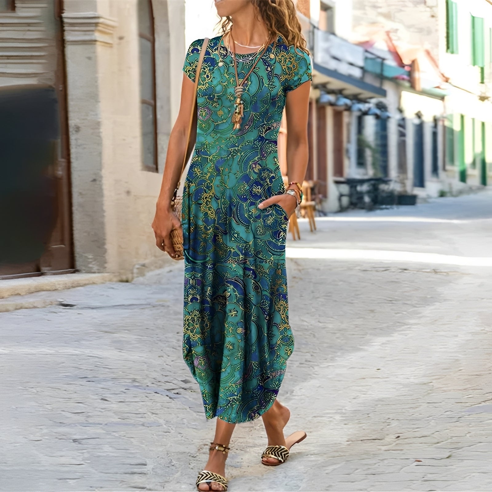 Hollie - Damen Abendkleid mit Blumenmuster