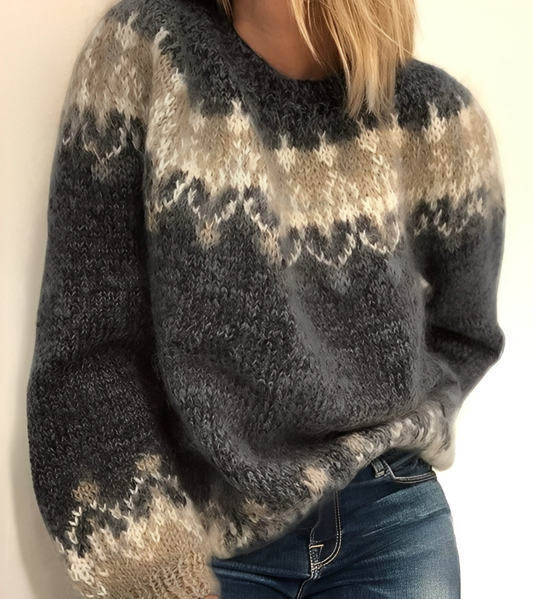 Jodie - Modischer, leicht gestrickter Damenpullover