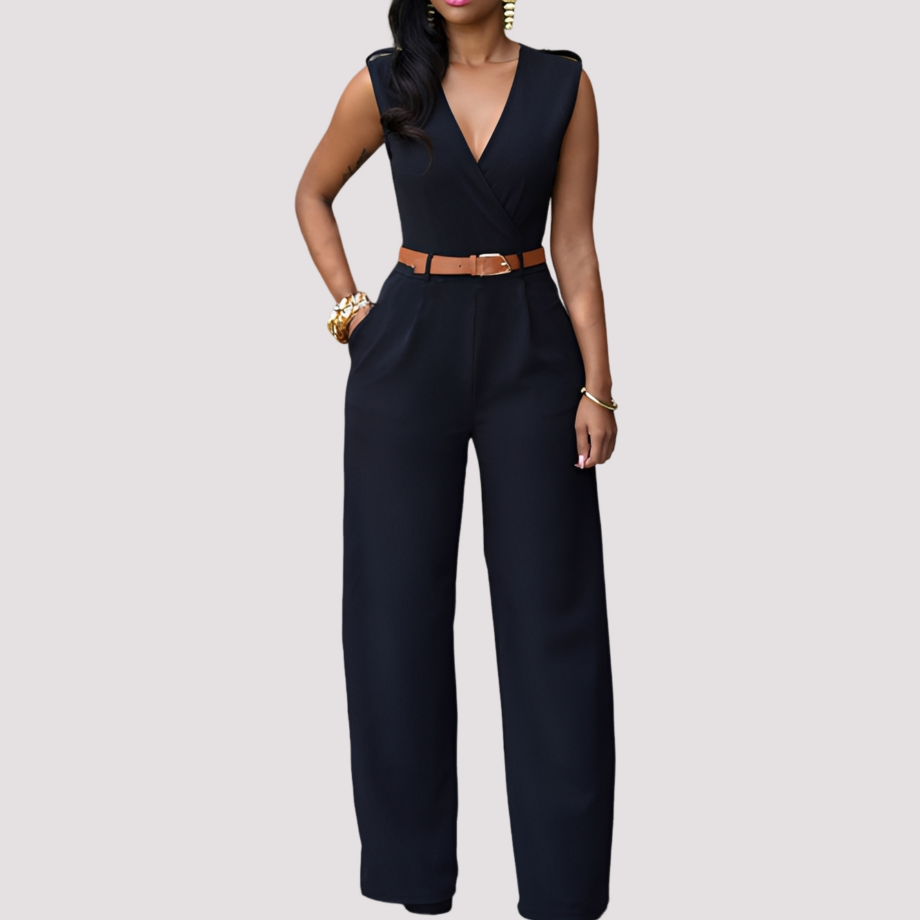 Esther - Schicker Jumpsuit mit Gürtel für Damen