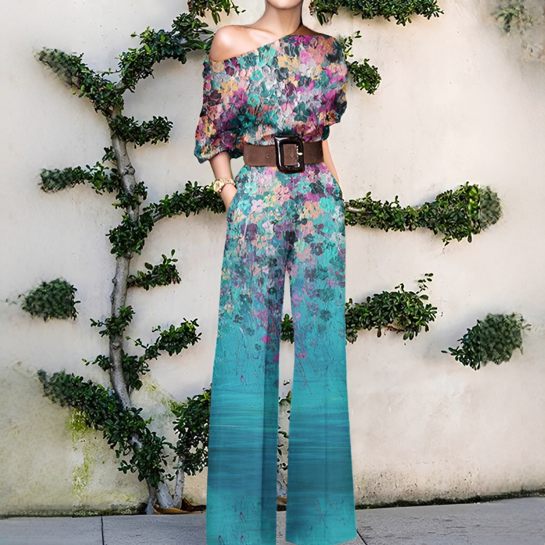 Chandrine - Asymmetrischer Jumpsuit mit weitem Bein für Damen