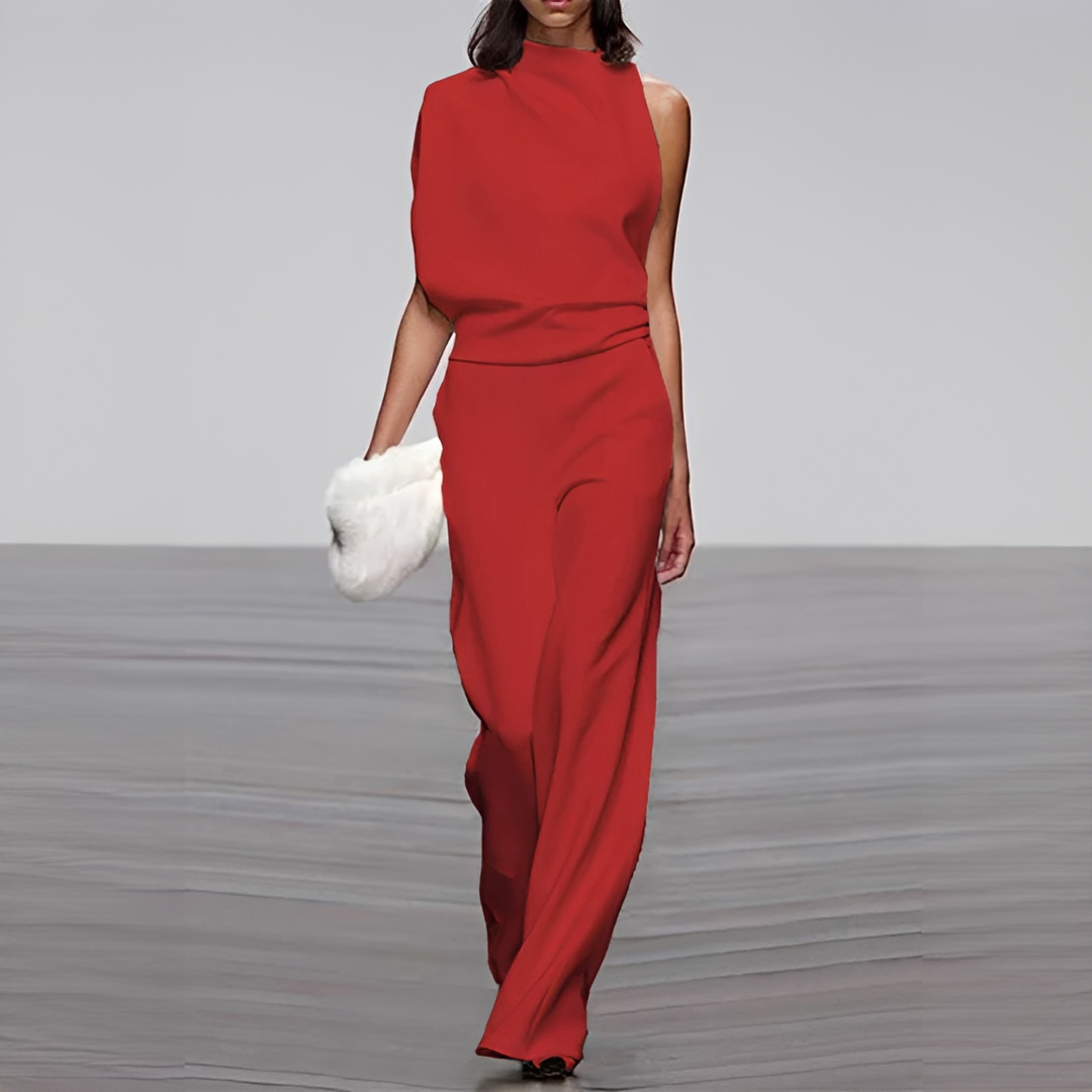 Noviem - Eleganter Jumpsuit mit Rundhalsausschnitt für Frauen