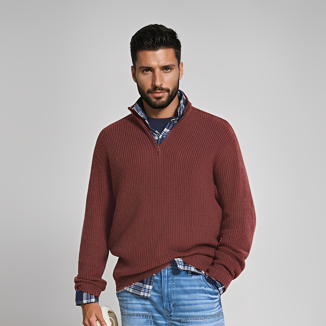 Drix - Bequemer und warmer Herren-Halbzip-Pullover