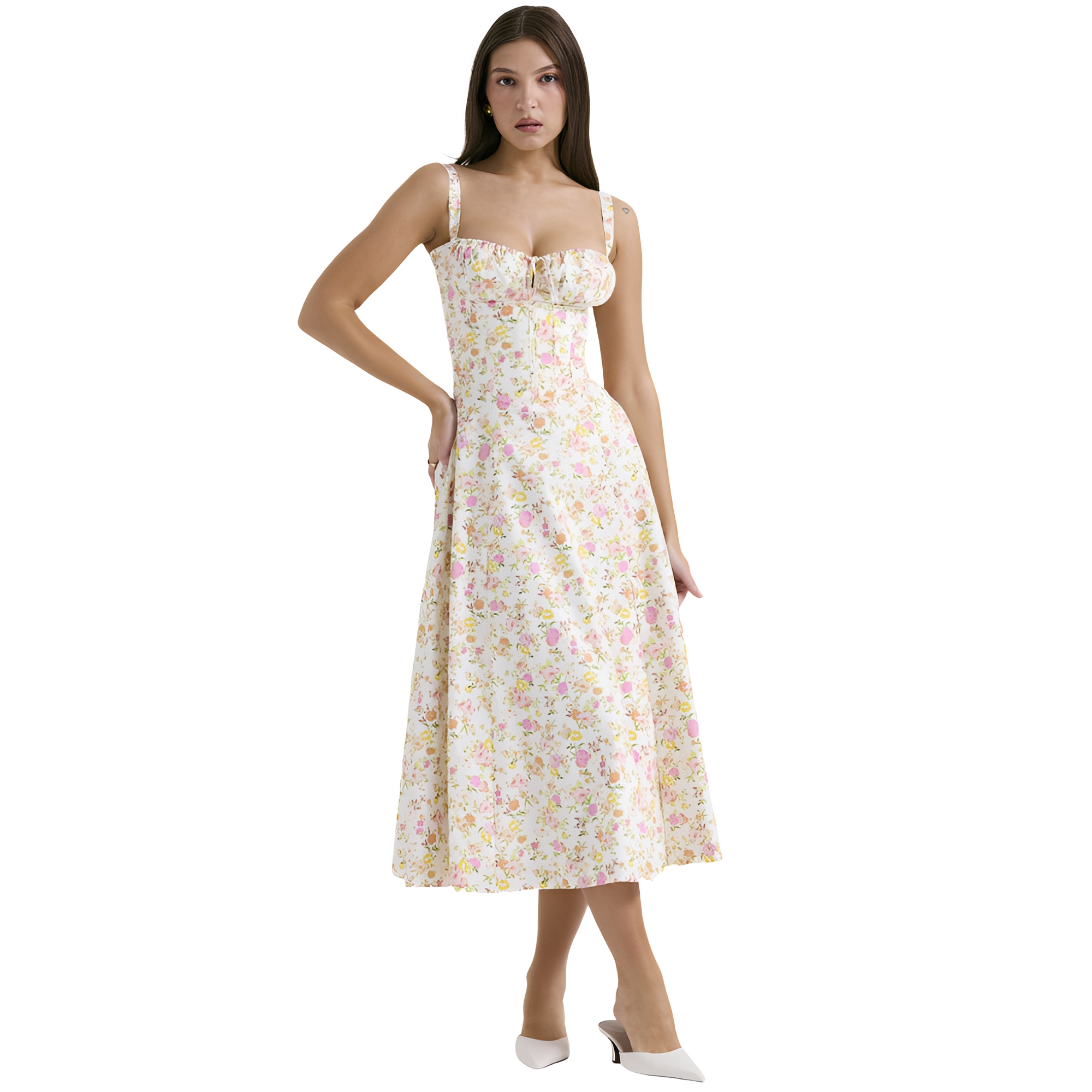 Irene - Stilvolles Damen-Midikleid mit Korsett