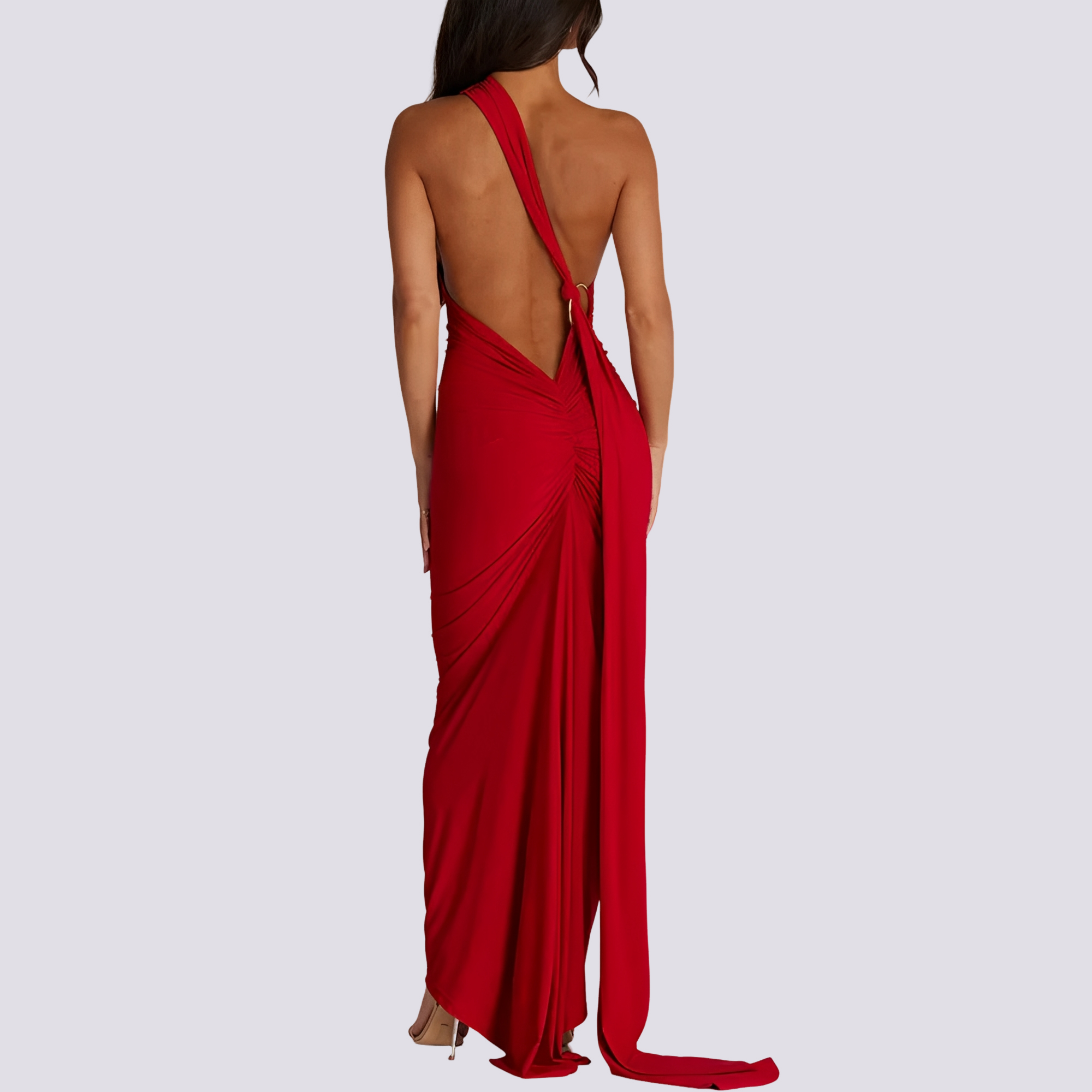 Martha - Elegantes, rückenfreies Damen-Plisseekleid