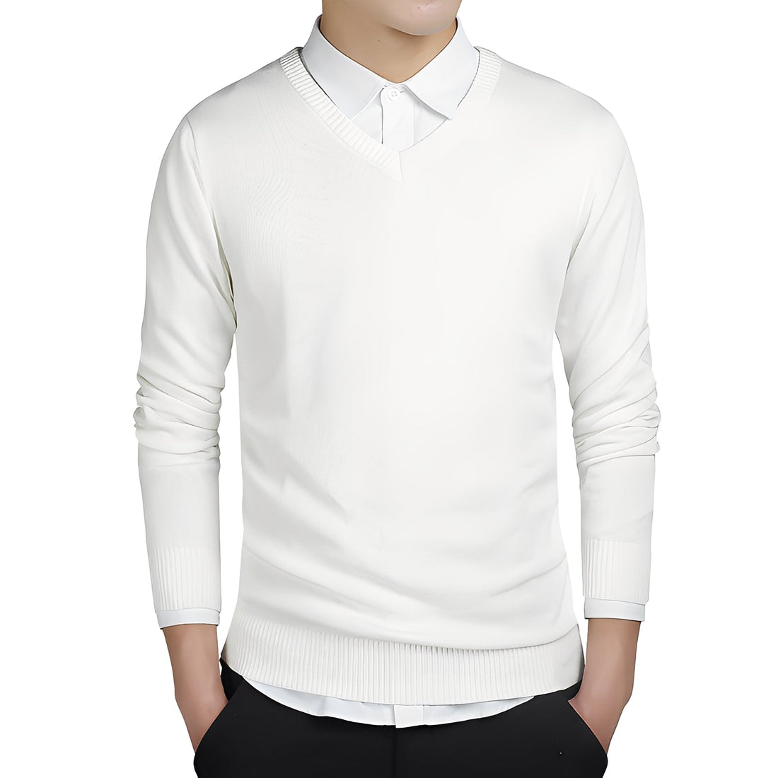 Tom – Herrenpullover mit V-Ausschnitt