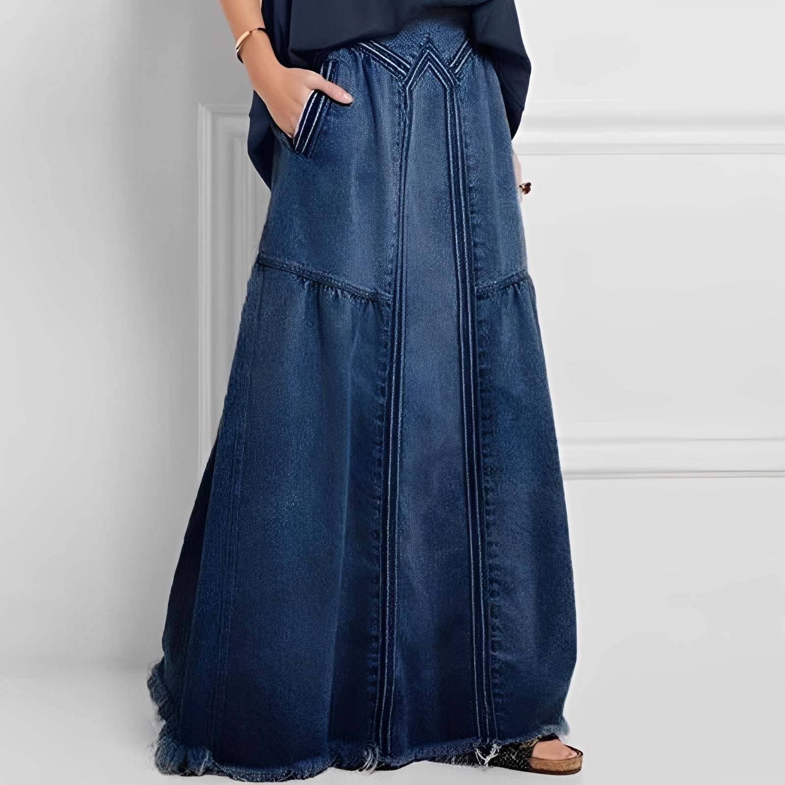 Nella - Eleganter Jeansrock mit Tasche für Frauen
