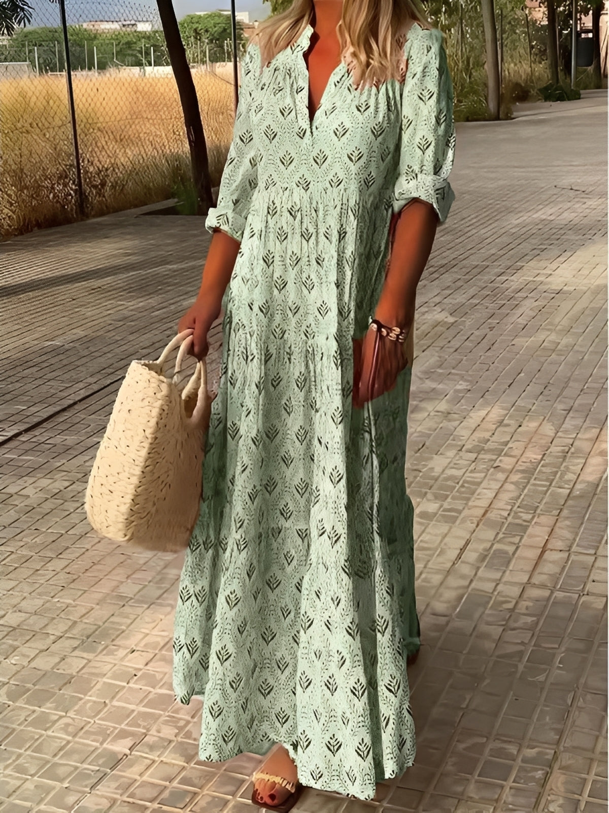 Yasmine - Bequemes und lockeres Damen-Maxikleid