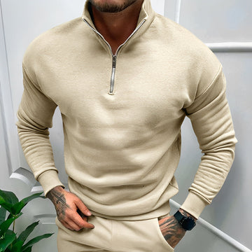 Robbie - Herren-Casualpullover mit halbem Reißverschluss