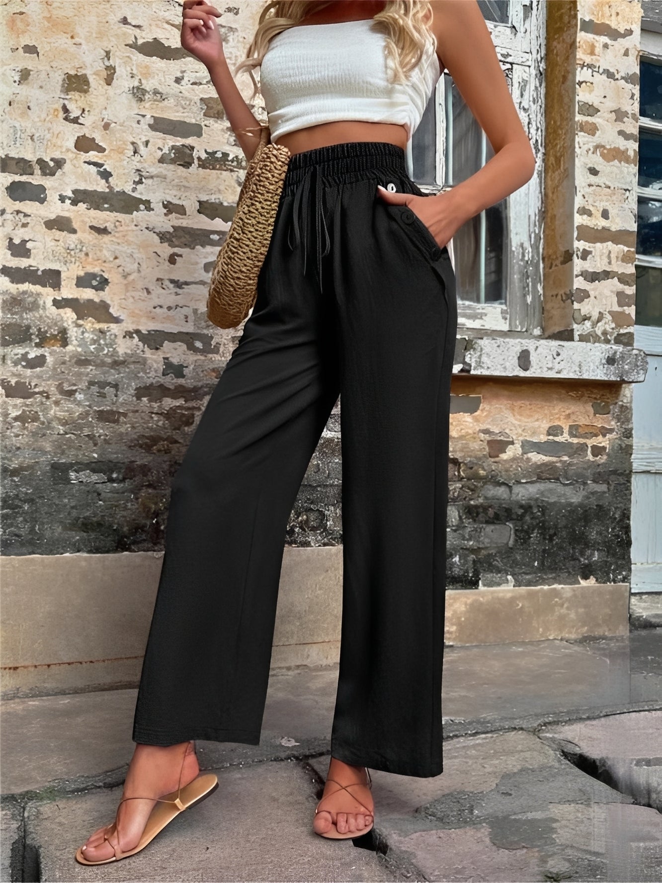 Allie - Weite, schicke Hose mit hoher Taille für Damen