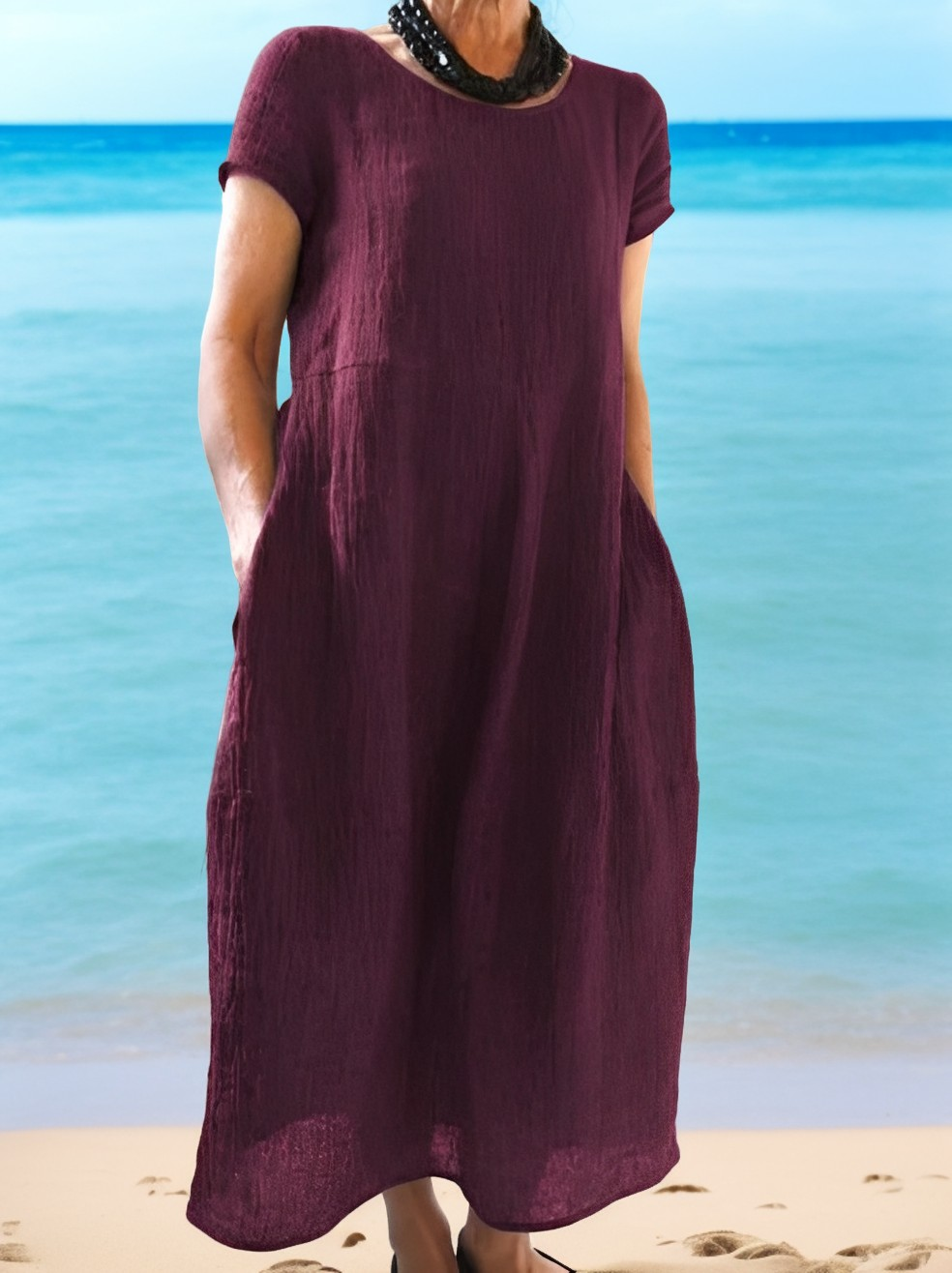 Allie - Lässiges und weites kurzes Kleid für Frauen