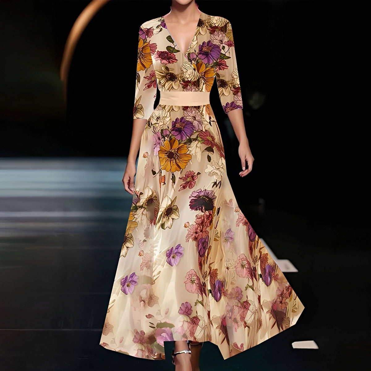Susan - Stilvolles Damenkleid mit kurzen Ärmeln