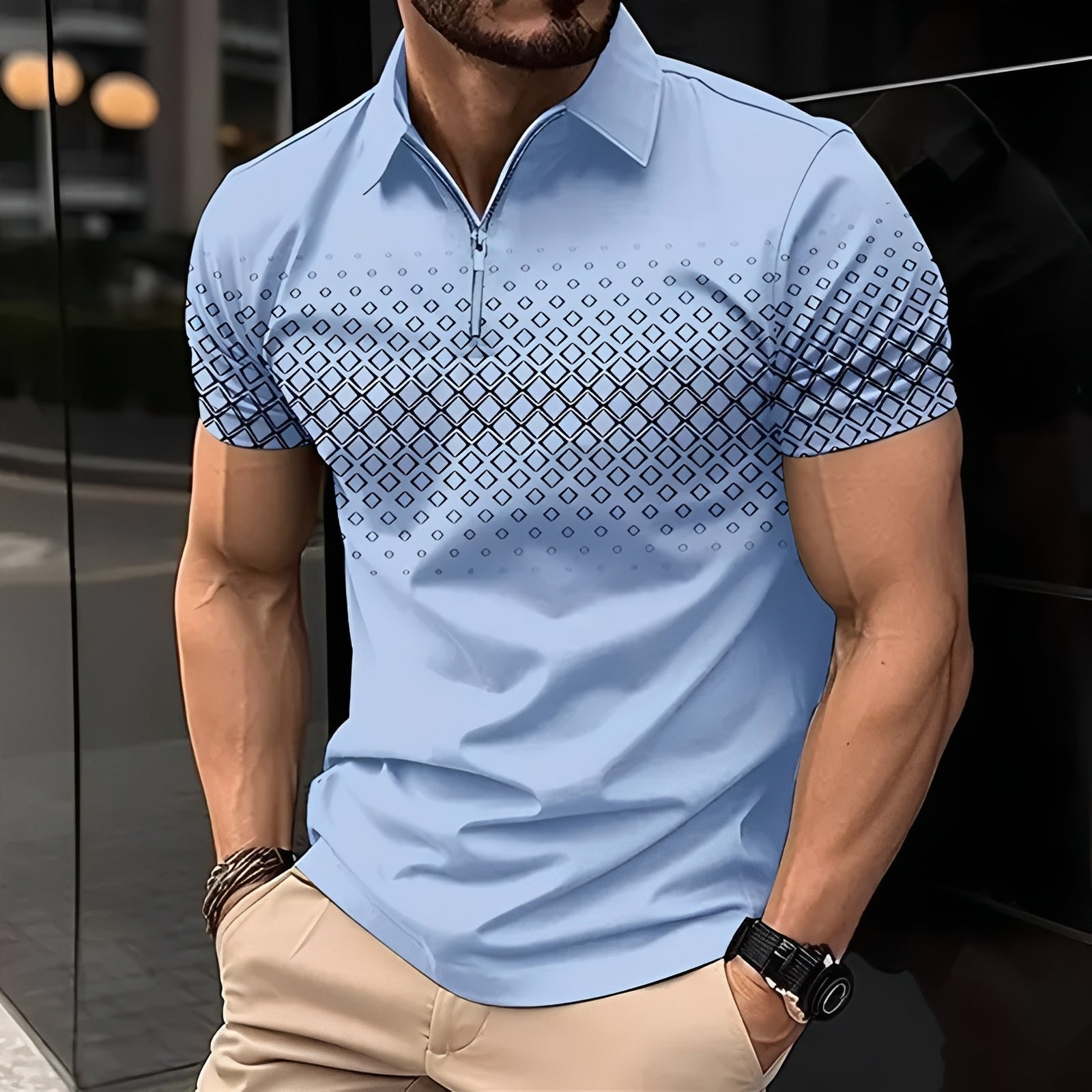 Johnny - Stilvolles Polohemd für Herren mit Muster