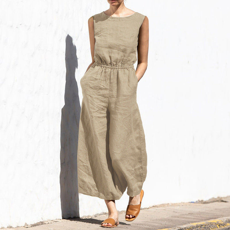 Angela - Ärmelloser, lässiger Jumpsuit für Frauen