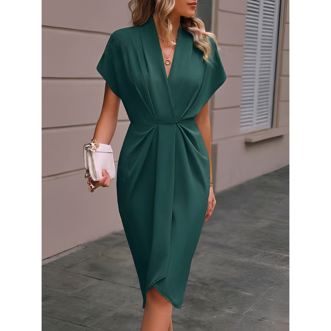 Vera – Stilvolles Midi-Wickelkleid