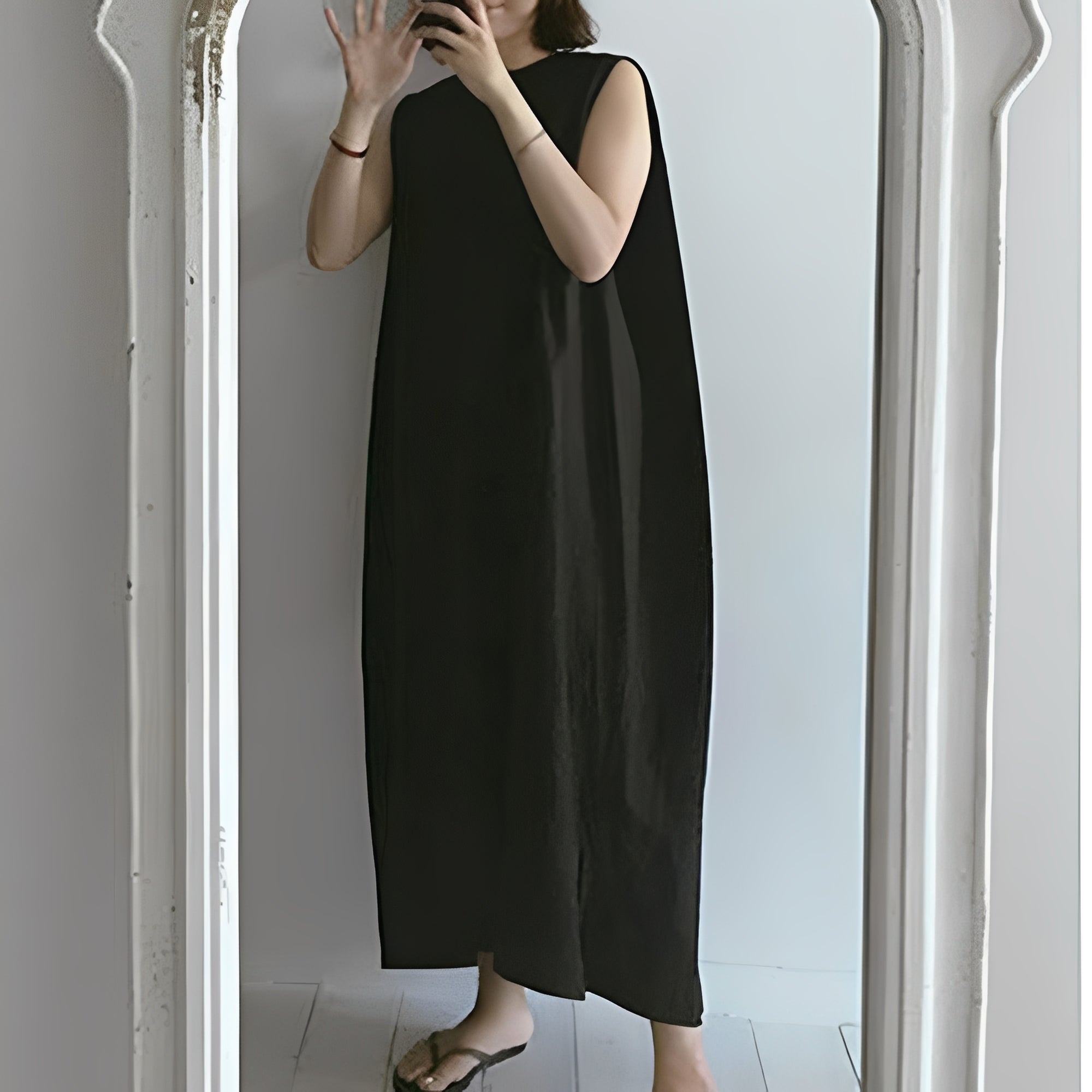 Carly - Lässiges, ärmelloses Plisseekleid für Frauen