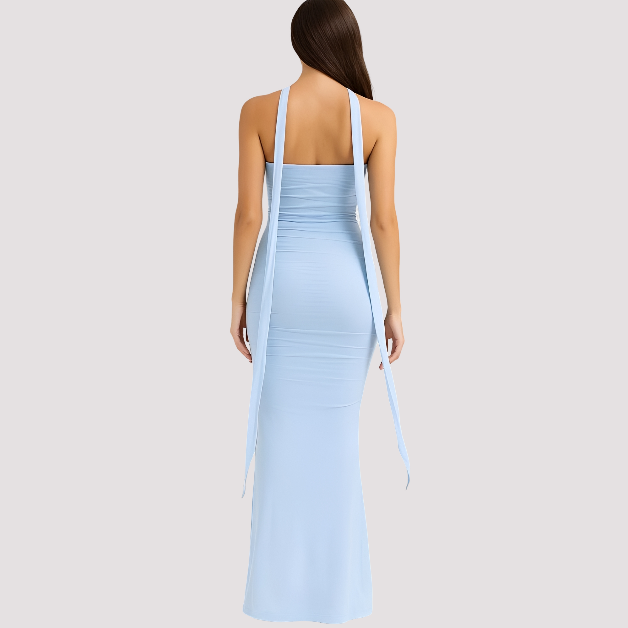Antonia - Elegantes Kleid mit Choker-Ausschnitt in schmalem Schnitt