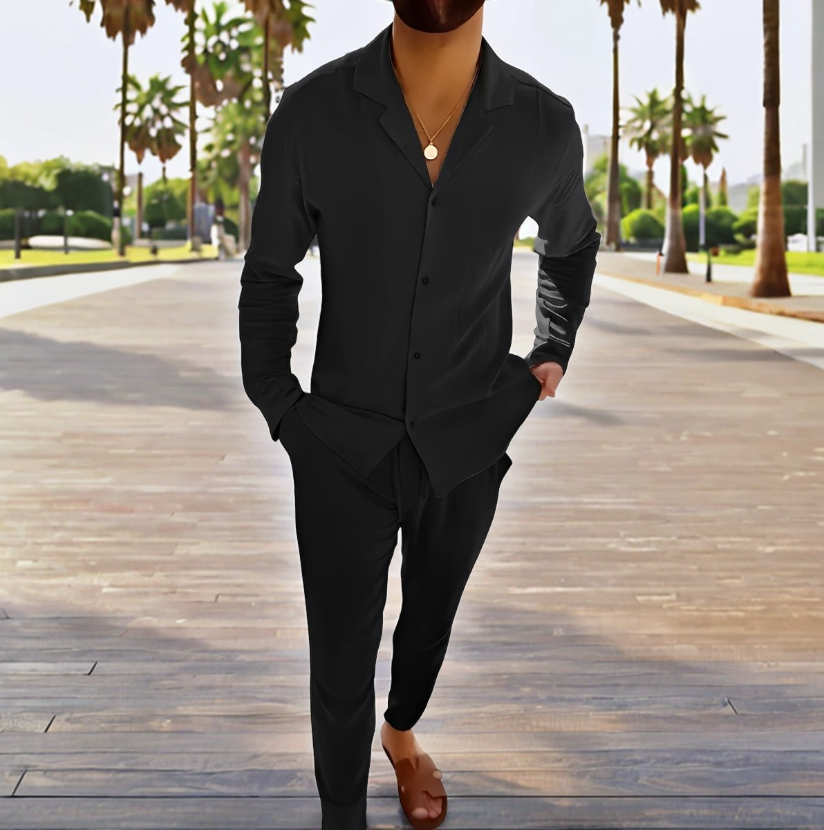 Joel - Bequemes Herren-Zweiteiler-Set im Einreiher-Design