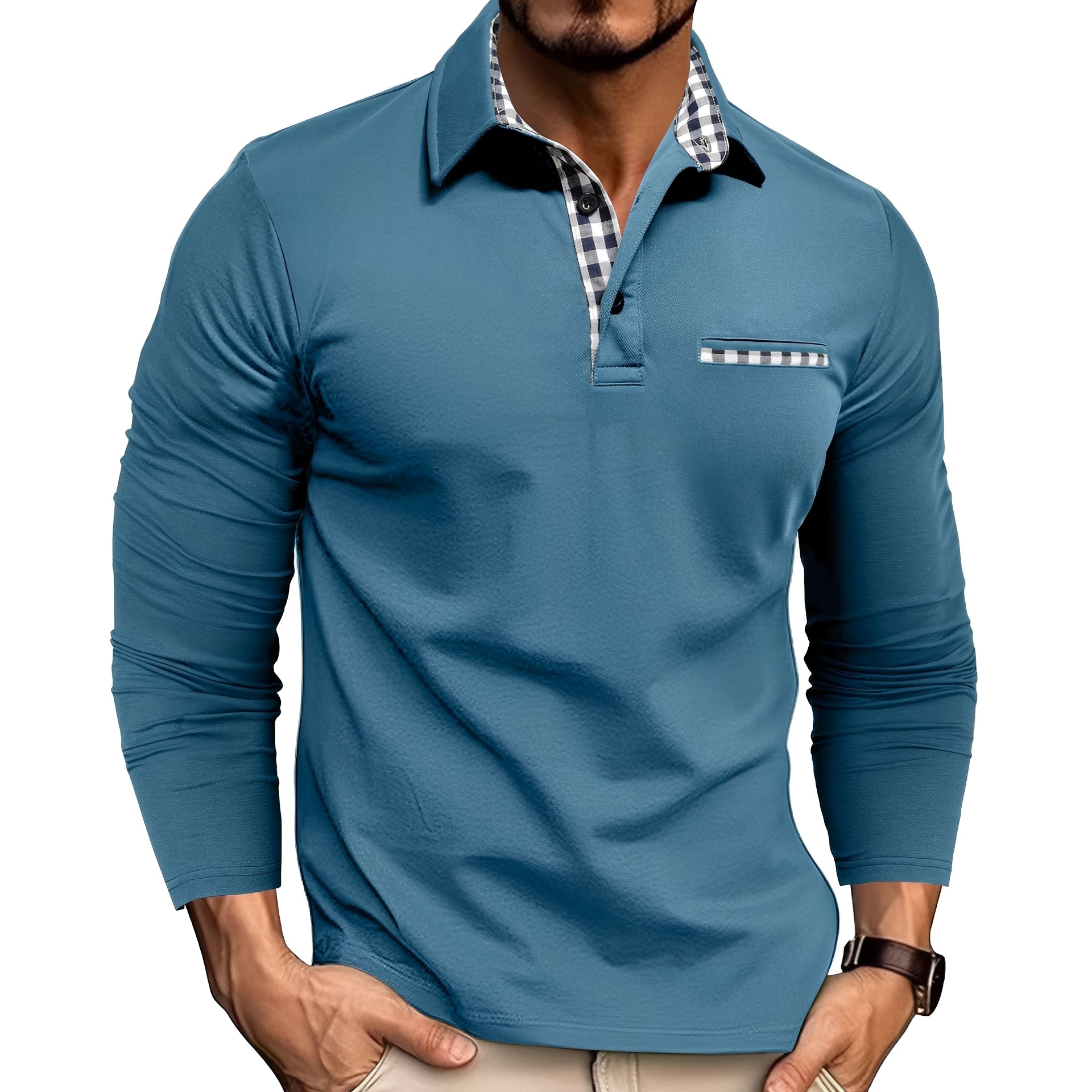 Jerome - Bequemes Langarm-Herren-Poloshirt